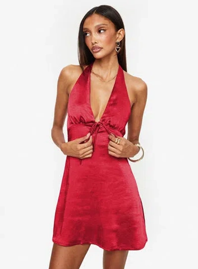 Princess Polly Lower Impact Lanier Mini Dress In Red