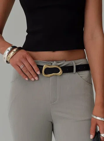 Princess Polly Lower Impact Leto Belt Black / Gold In Black/gold