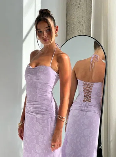 Princess Polly Lower Impact Love From Portofino Corset Maxi Dress In Purple