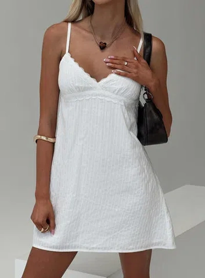 Princess Polly Lower Impact Lunya Mini Dress In White