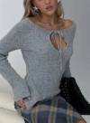 Princess Polly Lower Impact Luxie Tie Detail Knit Sweater