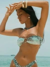 Princess Polly Lower Impact Macs Bandeau Bikini Top In Leopard