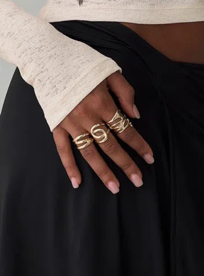 Princess Polly Lower Impact Maddalyn Ring Pack In Gold