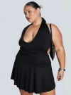 Princess Polly Lower Impact Maeva Halter Mini Dress In Black