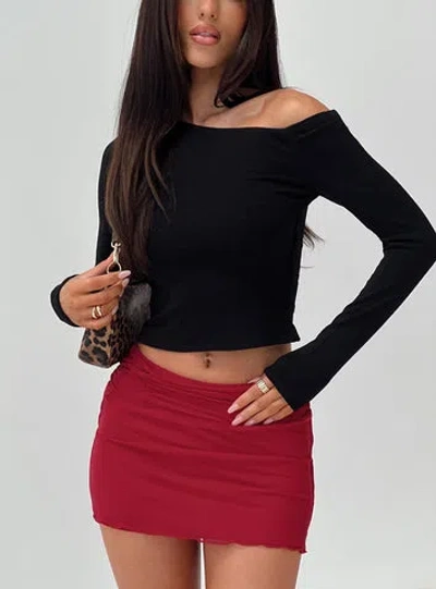 Princess Polly Lower Impact Malian Long Sleeve Top In Black