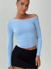 Princess Polly Lower Impact Malian Long Sleeve Top In Blue