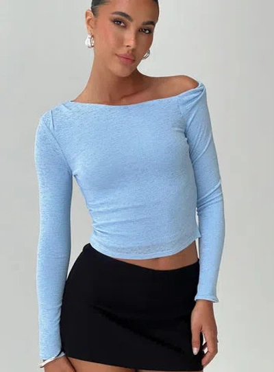 Princess Polly Lower Impact Malian Long Sleeve Top In Blue