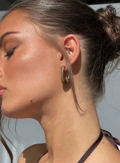 Princess Polly Lower Impact Marnee Earrings In Brown
