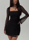 PRINCESS POLLY LOWER IMPACT MARTINEZ LONG SLEEVE MINI DRESS