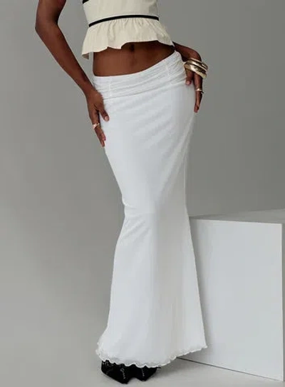 Princess Polly Lower Impact Meredith Maxi Skirt In White