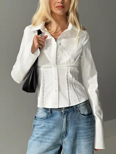 Princess Polly Lower Impact Merritt Top In White