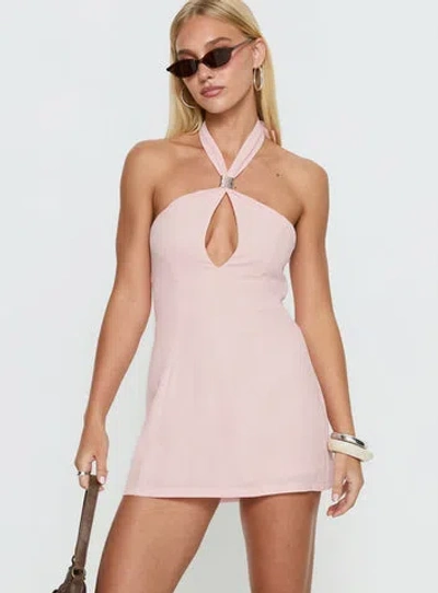 Princess Polly Lower Impact Midnight Rush Tie Detail Playsuit In Pink