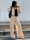 Princess Polly Lower Impact Mindful Low Rise Pant In Oat Marle