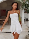 Princess Polly Lower Impact Minxie Strapless Playsuit In White