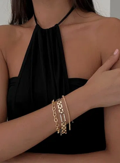 Princess Polly Lower Impact Mishy Bracelet Pack In Gold