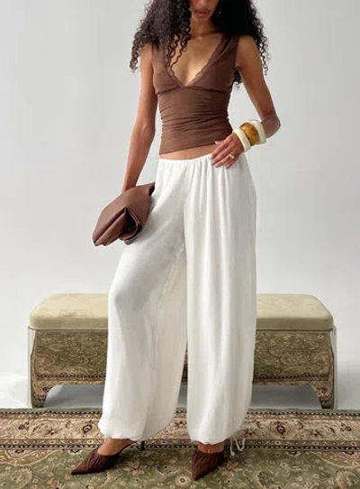 Princess Polly Lower Impact Moondancer Balloon Pants In White