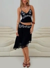 Princess Polly Lower Impact Pappilion Asymmetrical Midi Skirt In Black