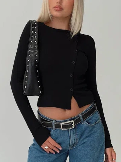 Princess Polly Lower Impact Passoni Long Sleeve Top In Black