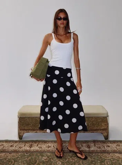 Princess Polly Lower Impact Picture It Midi Skirt In Black
