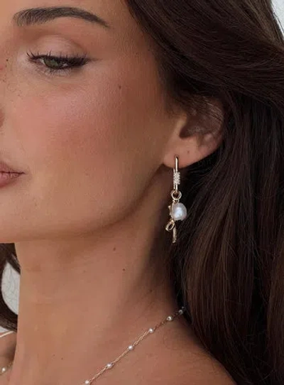 Princess Polly Lower Impact Plus One Charm Earrings In Gold