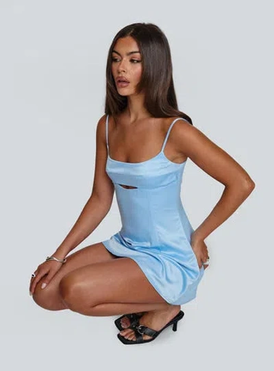 Princess Polly Lower Impact Powell Mini Dress In Light Blue