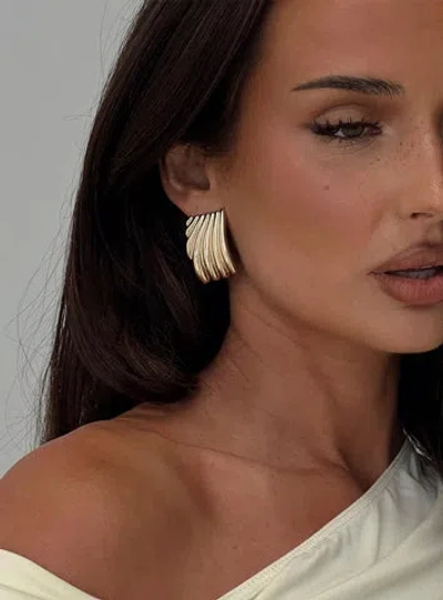 Princess Polly Lower Impact Precarious Earrings In Gold