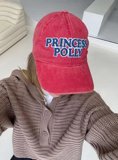 Princess Polly Lower Impact Princess Polly Dad Cap In Red