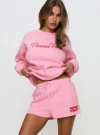 PRINCESS POLLY LOWER IMPACT PRINCESS POLLY SWEAT SHORT BUBBLE TEXT
