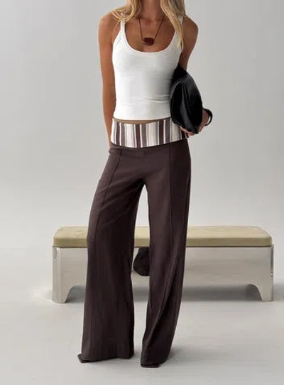 Princess Polly Lower Impact Quenlin Folded Straight Leg Pant In Multi