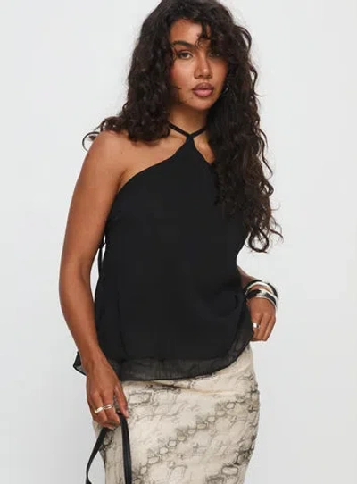 Princess Polly Lower Impact Rafaella Halter Top In Black