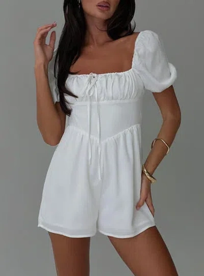 Princess Polly Lower Impact Rooney Romper In White