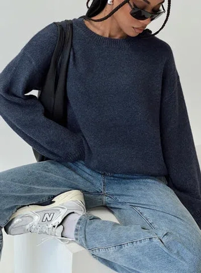 Princess Polly Lower Impact Ryanna Sweater In Navy