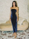 Princess Polly Lower Impact Samper Strapless Maxi Dress In Navy
