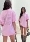 Princess Polly Lower Impact Sardines Please Oversized Tee In Pink