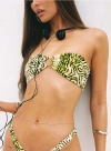 Princess Polly Lower Impact Seashore Bikini Top In Snake