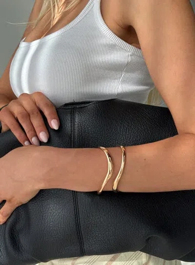 Princess Polly Lower Impact Secret To Love Cuff In Gold