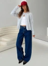 Princess Polly Lower Impact Shima Low Rise Slouch Jeans Mid Wash In Mid Blue