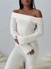 Princess Polly Lower Impact Sina Off The Shoulder Top In Cream