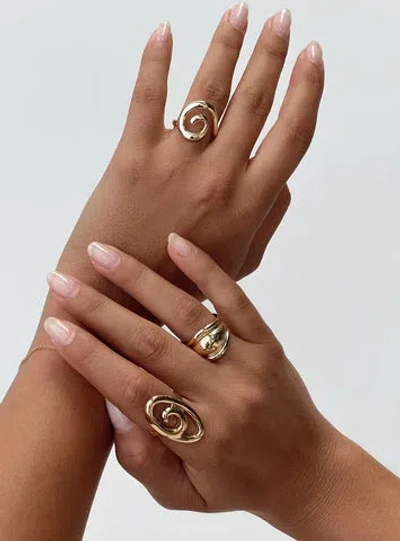 Princess Polly Lower Impact Sistine Ring Set In Gold