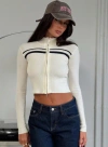 Princess Polly Lower Impact Slow It Down Long Sleeve Top In Cream