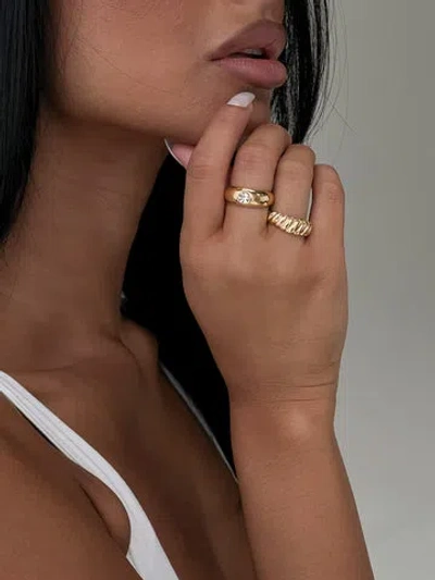 Princess Polly Lower Impact Solarah Ring Pack In Gold