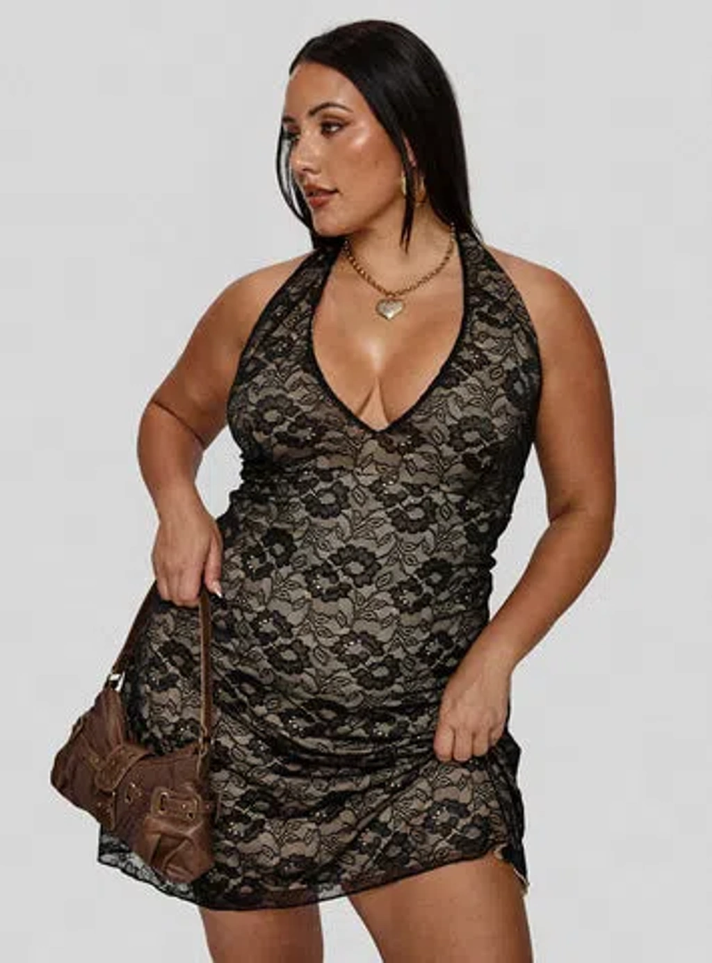 princess polly black halter mini dress Steward Halter Mini Dress Black
