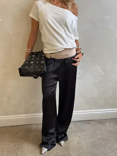 Princess Polly Lower Impact Soulstar Satin Pants In Black