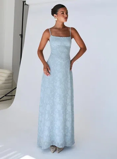Princess Polly Lower Impact South Of France Maxi Dress In Blue
