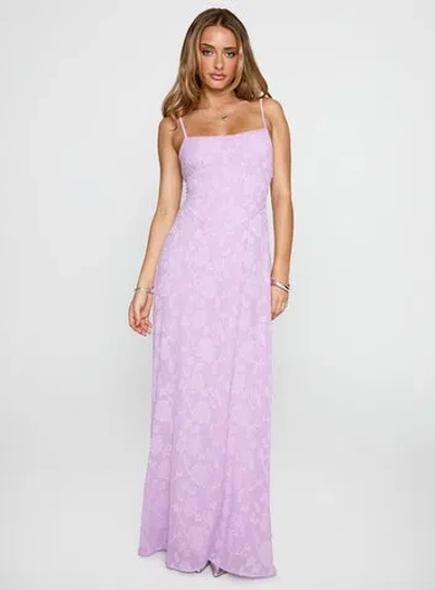 Princess Polly Lower Impact South Of France Maxi Dress In Lilac