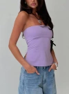 Princess Polly Lower Impact Strutter Strapless Top In Purple
