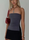 Princess Polly Lower Impact Strutter Strapless Top In Slate