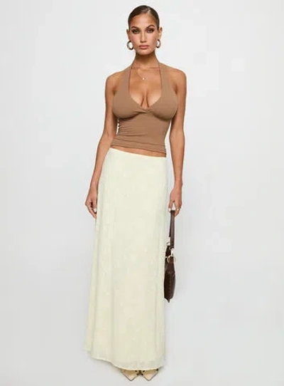 Princess Polly Lower Impact Su Casa Low Waist Maxi Skirt In Yellow