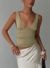 Princess Polly Lower Impact Sublime Ruched Top In Green