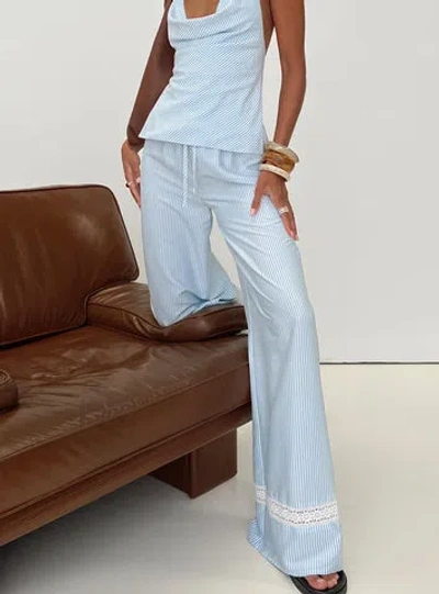 Princess Polly Lower Impact Summer Too Hot Pant In Blue Stripe